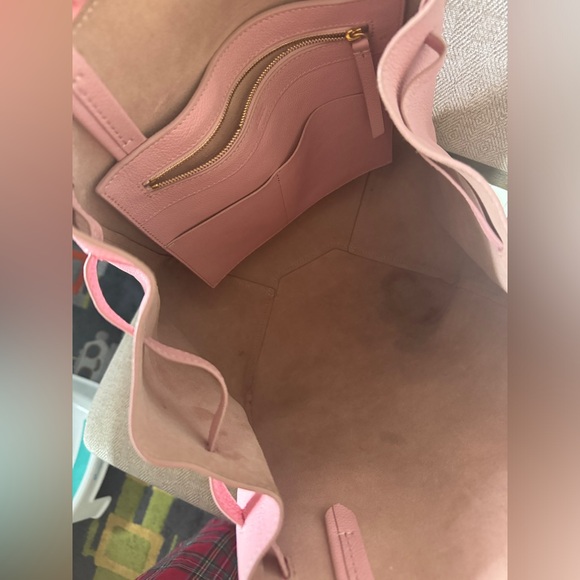 CELINE Soft Grained Calfskin Small Belt Cabas Phantom Pink - Picture 7 of 10